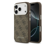 Etui do telefonów GUESS ETUI 4G Script do iPhone 17 Pro Max brązowy